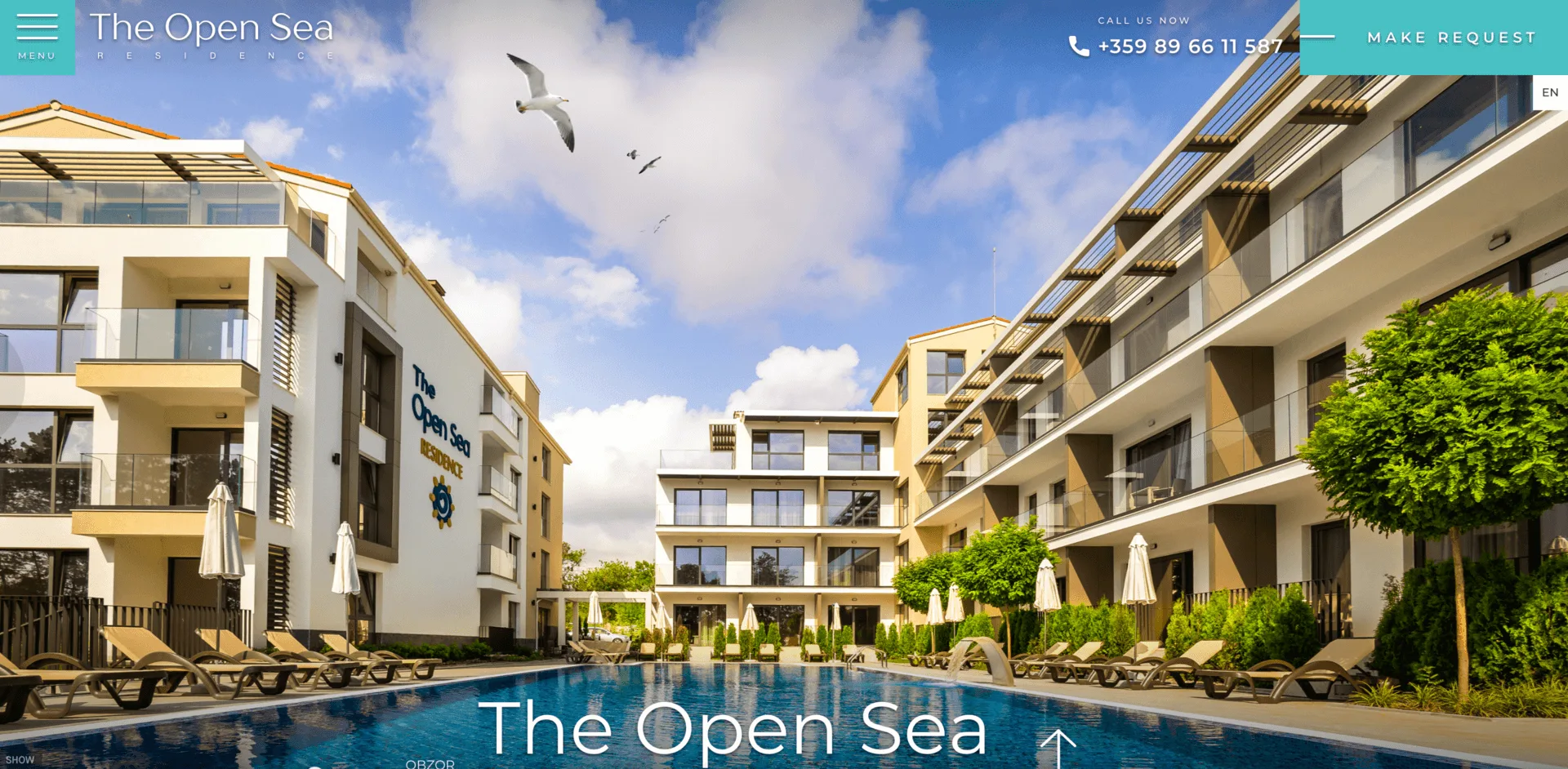 Open Sea Residence – уеб дизайн от Web Factor